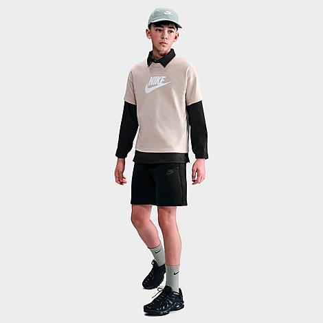 Nike Boys Big Kids Sportswear Tech Fleece Shorts in Black Size: Medium | Finish Line (US)