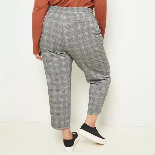 Women's High-Rise Plaid Ankle Length Pull-On Pants - A New Day™ | Target