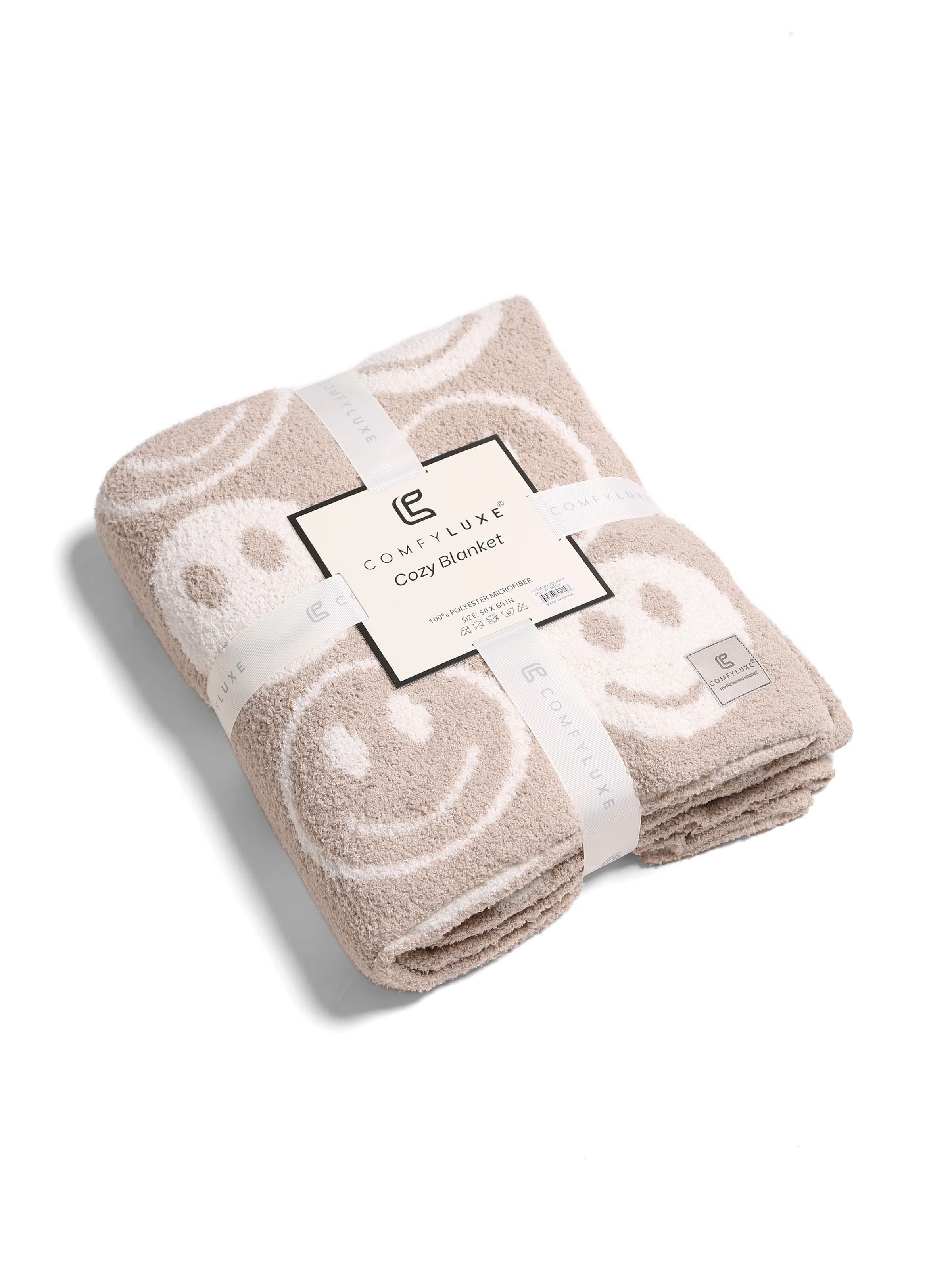 Mini Happy Face Pattern Luxury Soft Throw Blanket | Wayfair North America
