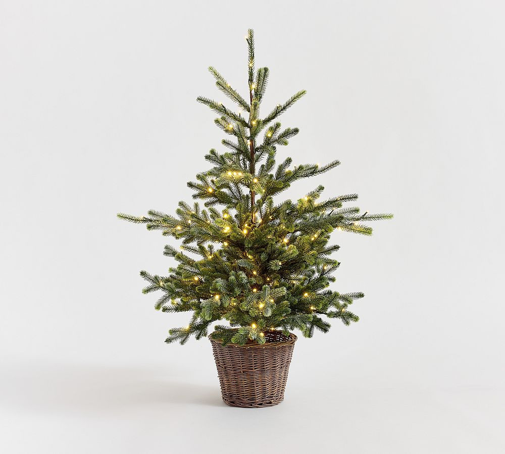 Faux Lit Blue Spruce Tree | Pottery Barn (US)