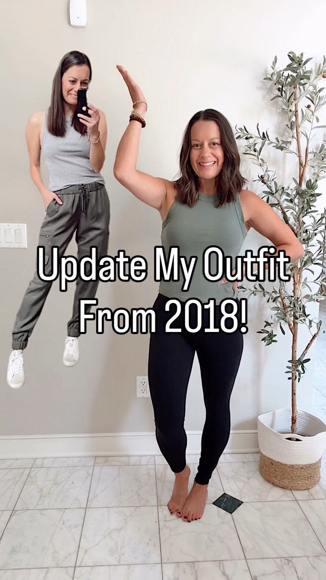 Updating my outfit from 2018! Swapped out my cargo joggers for a pair of wide leg jeans! 

Jeans run true to size - wearing a 2.

#LTKootd #LTKOver40 #LTKgrwm