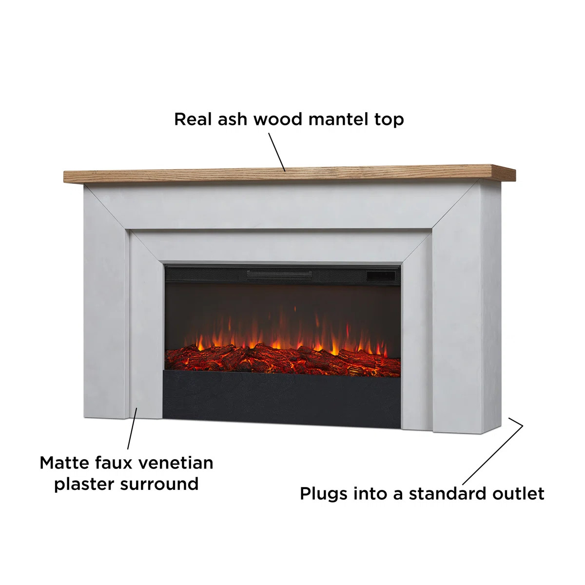 Real Flame Malie 68" Landscape Electric Fireplace by Real Flame & Reviews | Wayfair | Wayfair North America