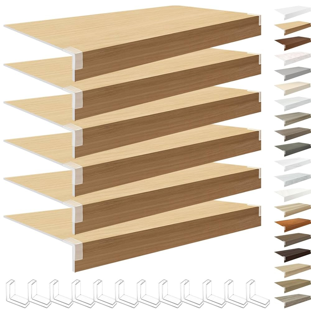 6 Pcs Wire Shelf Covers,24x10x2.5in PVC Wire Rack Covers(Not Wood)-0.31" Thick,Moisture-Resistant... | Amazon (US)