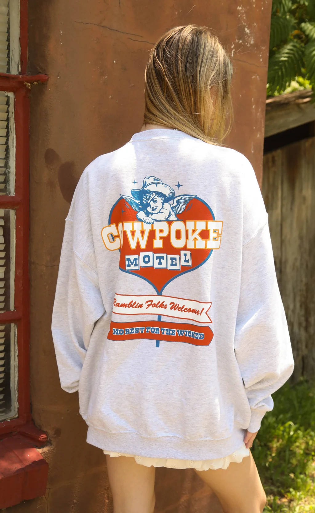charlie southern: cowpoke motel sweatshirt | RIFFRAFF
