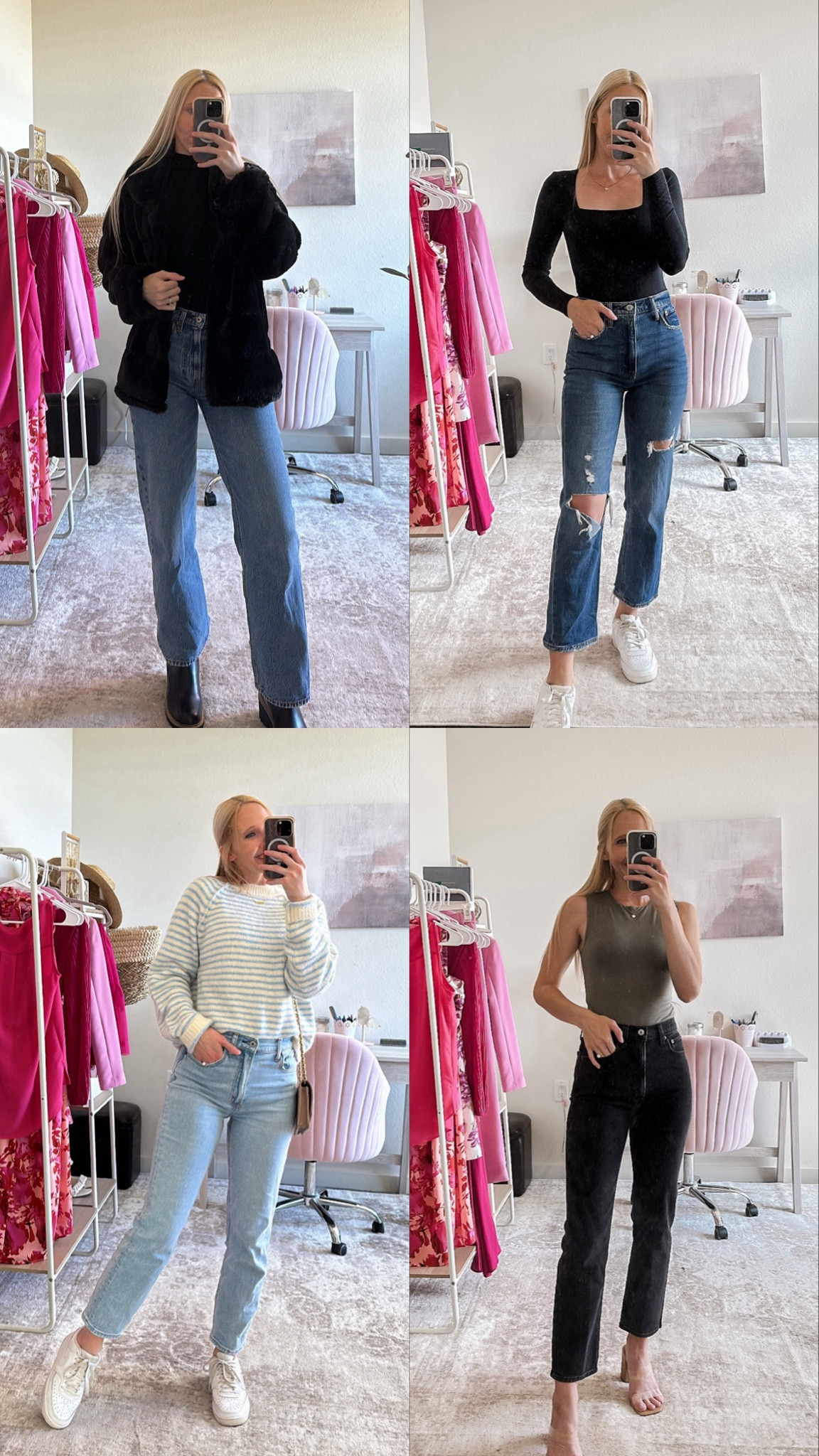 Abercrombie jeans I love and they’re all on sale for Cyber Week!

Abercrombie Sale: 25% off everything, extra 15% off YPB + additional 15% off with code SUITEAF

JEANS:
Photos 2-4: Ultra High Rise Ankle Straight (in medium destroy, black and light wash). These are my favorite! I wear a size 25 regular.
Photo 1: High Rise Loose Jeans (size 24 regular), could’ve done a 25 too.

I’ll link more of my Abercrombie sale favorites below!

#LTKHoliday #LTKGiftGuide #LTKCyberWeek