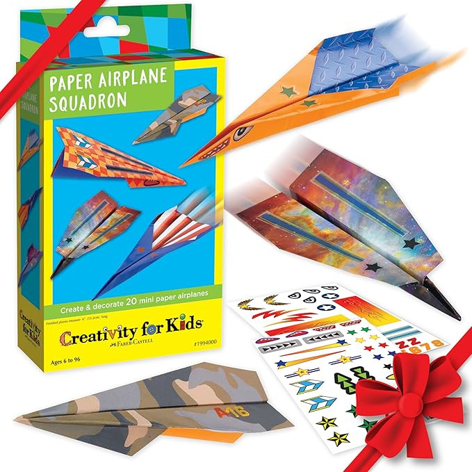 Creativity for Kids Paper Airplane Squadron - Create 20 Paper Airplanes, Crafts for Boys and Girl... | Amazon (US)
