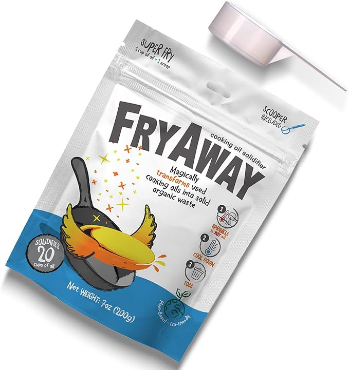 FryAway Super Fry Cooking Oil Solidifier, As Seen on Shark Tank, Solidifies 24 Cups of Oil - Plan... | Amazon (US)