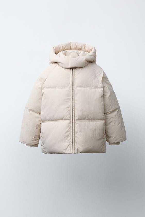 HOODED WATER REPELLENT PUFFER COAT | Zara US