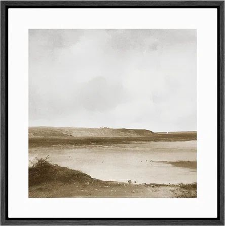 Aerial View Cloudy Stormy Desert Landscape Wall Art Framed On Canvas Painting | Wayfair North America