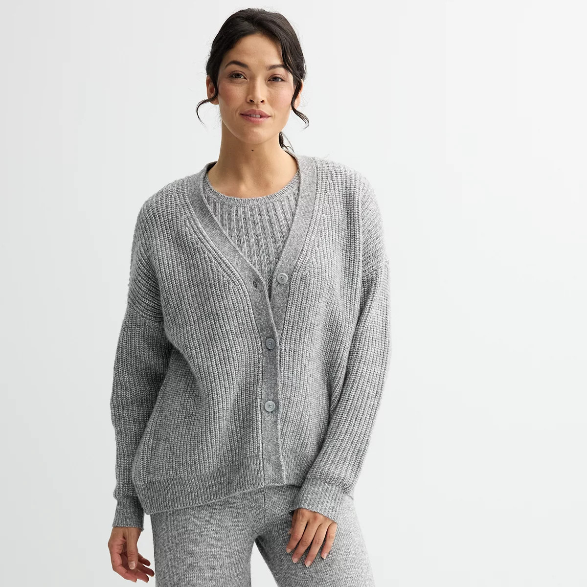 Women's Sonoma Goods For Life® Oversized Boyfriend Cardigan | Kohl's