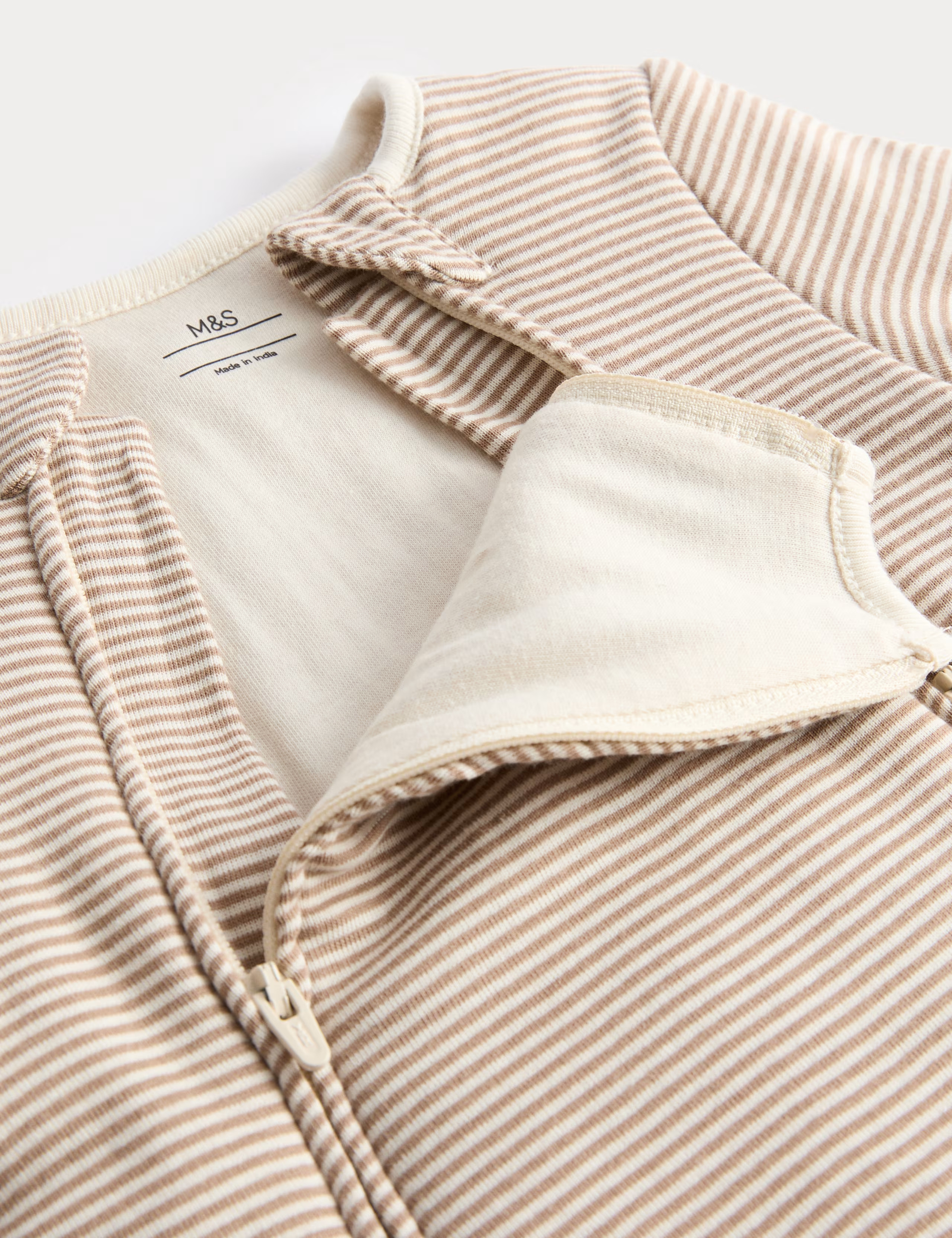 Pure Cotton 2.5 Tog Double Zip Sleepsuit (0-12 Mths) | Marks & Spencer (UK)