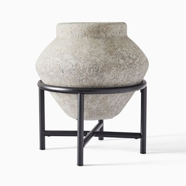 Geometric Urn Planter w/ Stand | West Elm (US)