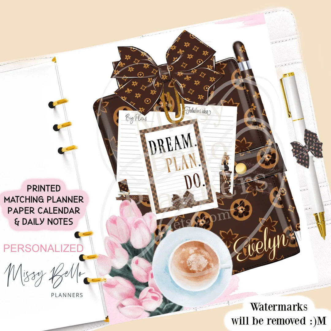 Planner Girl Cover Dashboard Insert for PM MM GM Agenda - Etsy | Etsy (US)