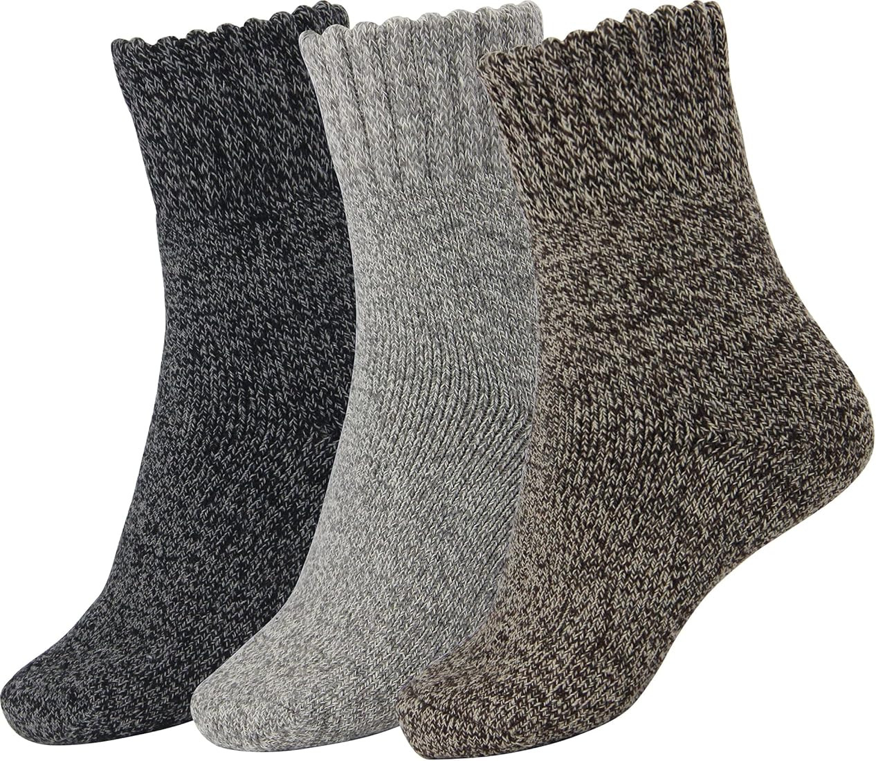 BomKinta Boot Socks for Women Winter Solid Thick Warm Socks Cozy Crew Socks Christmas Gift | Amazon (US)