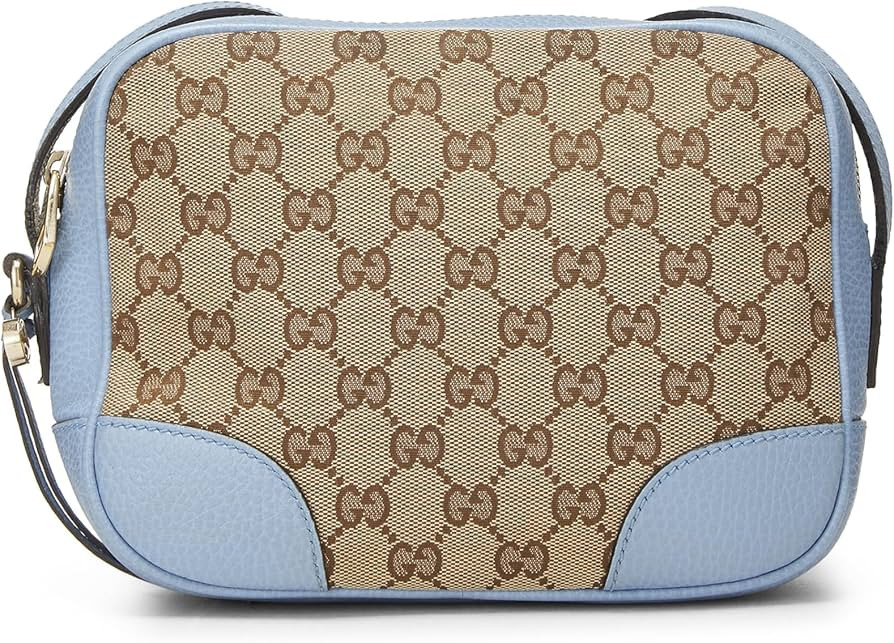 Amazon.com: Gucci, Pre-Loved Blue Original GG Canvas Bree Crossbody, Blue : Luxury Stores | Amazon (US)
