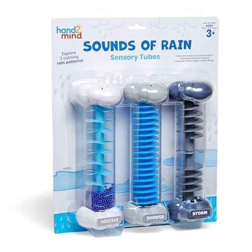 hand2mind Sounds of Rain Sensory Tubes, Rainmaker Fidget Tubes, Weather Toys, Rain Stick Instrument, Toddler Science Toys, Calming Toys for Kids, Play Therapy Toys, Calm Down Corner Supplies | Amazon (US)