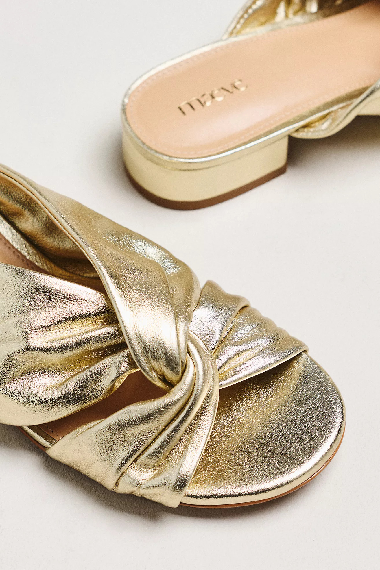 Maeve Twisted Slip-On Sandals | Anthropologie (US)