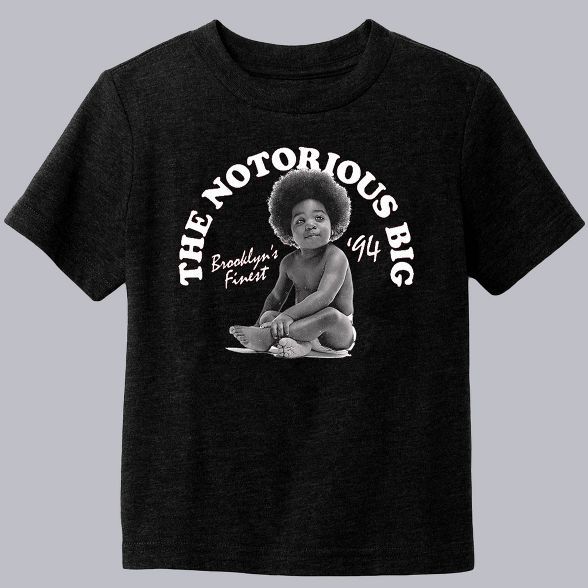 Toddler Boys' Hip Notorious BIG Short Sleeve T-Shirt - Black | Target