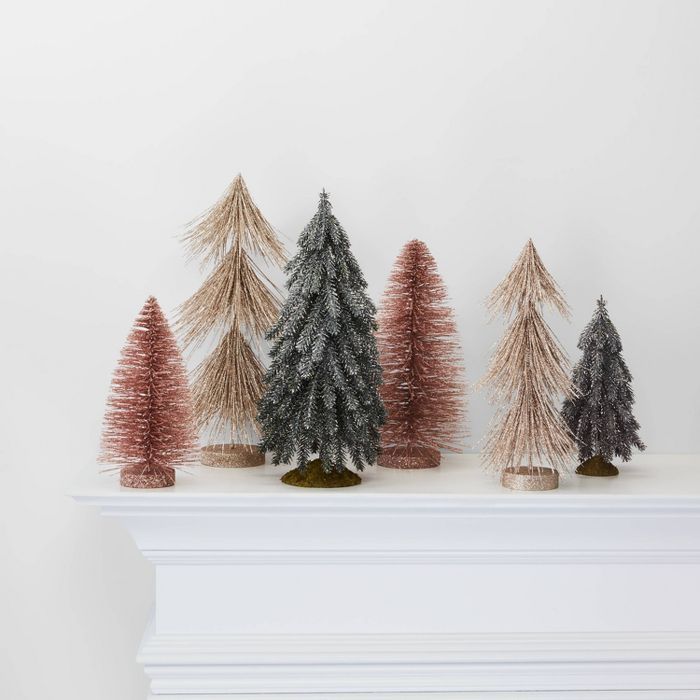Small Bottle Brush Christmas Tree Decorative Figurine - Wondershop™ | Target