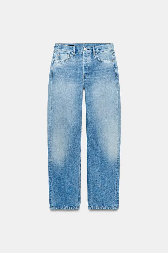 ZW COLLECTION STRAIGHT MID-WAIST JEANS | Zara UK