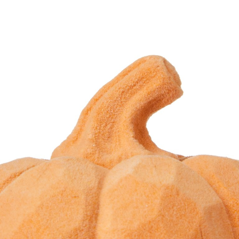 Harvest Light Orange Flocked Resin Pumpkin, 3.5", by Way To Celebrate | Walmart (US)