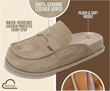 100% Genuine Leather Slip On Womens Clogs - Fall Mules for Women 2026 | Amazon (US)