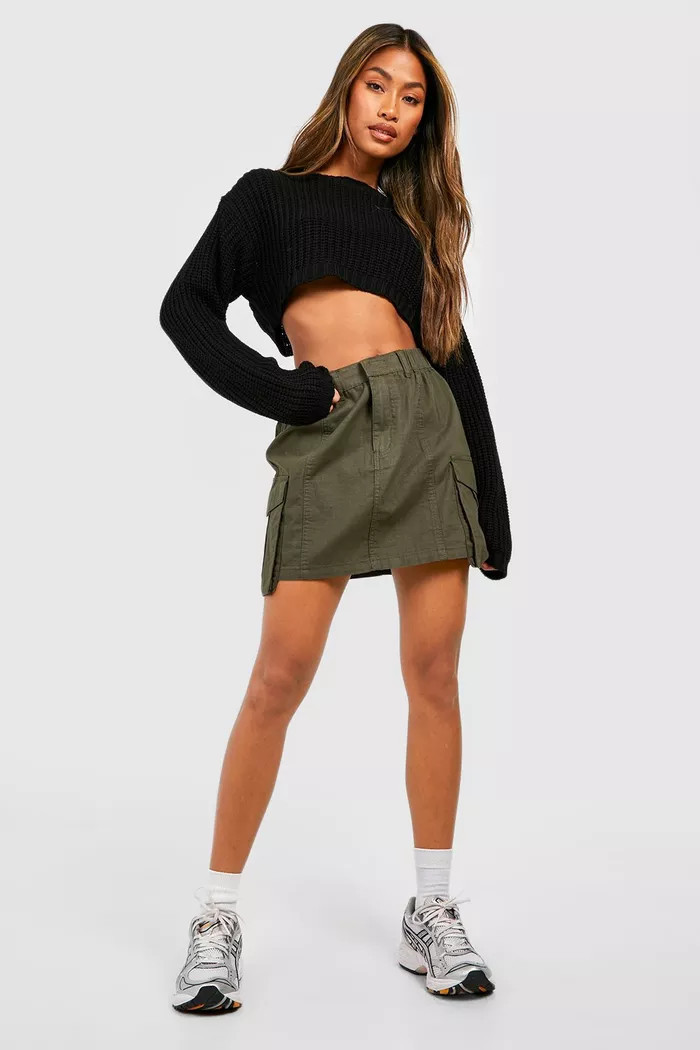 Basic Crew Neck Crop Sweater | Boohoo.com (US & CA)