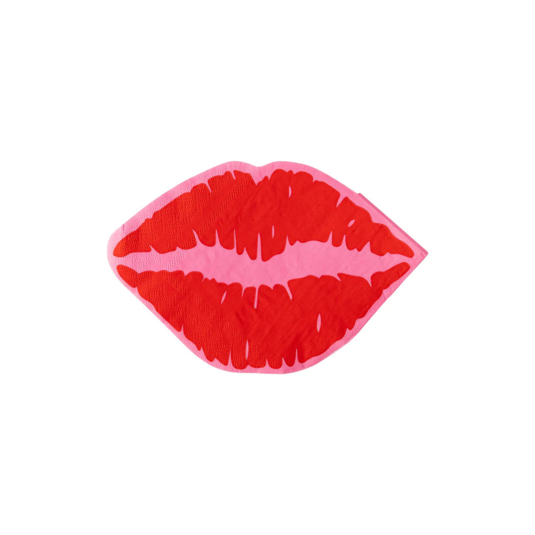 Valentine Lips Shaped Napkins | My Mind's Eye
