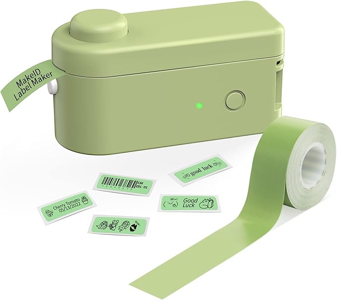 MakeID Beschriftungsgerät Selbstklebend, Bluetooth Etikettendrucker Tragbares Mini Etikettierger... | Amazon (DE)