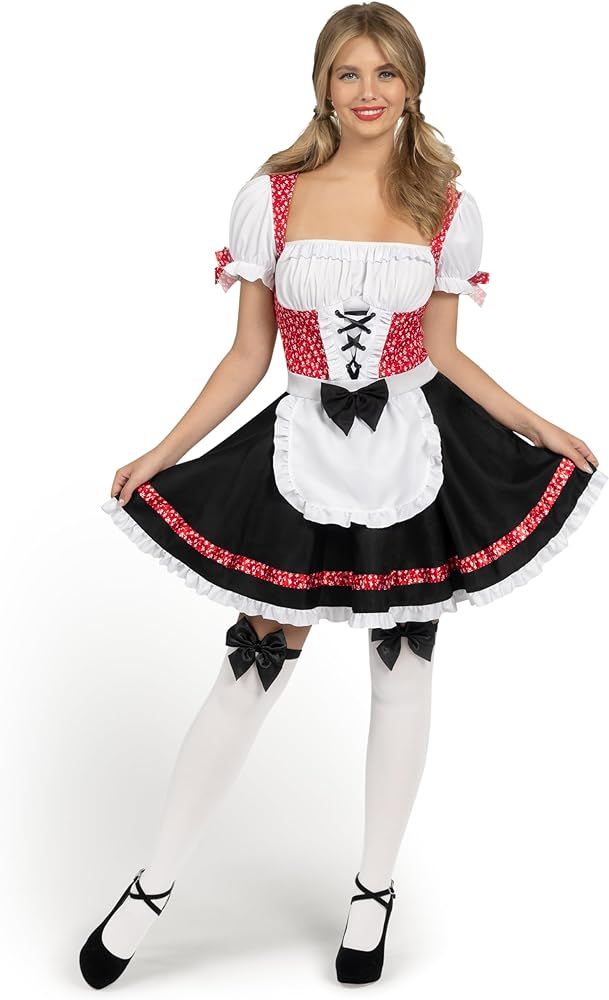 Spooktacular Creations Women German Oktoberfest Costume Set, Black and Red German Beer Girl Dress... | Amazon (US)
