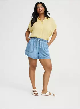High-Rise Lightweight Denim Short | Torrid (US & Canada)
