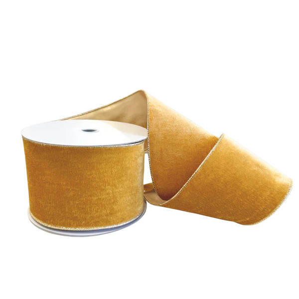 Ochre Velvet Ribbon | Fig and Dove