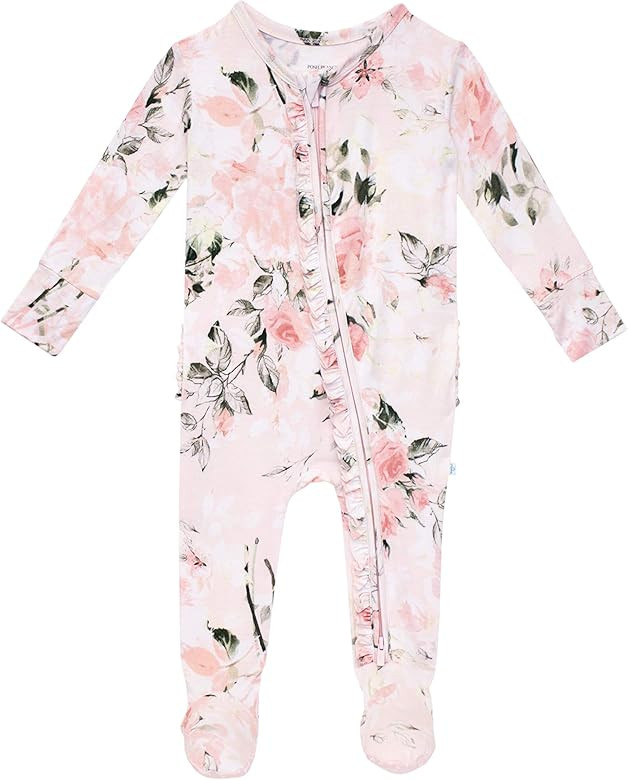 Posh Peanut Baby Rompers Pajamas - Newborn Sleepers Girl Clothes - Kids One Piece PJ - Soft Visco... | Amazon (US)