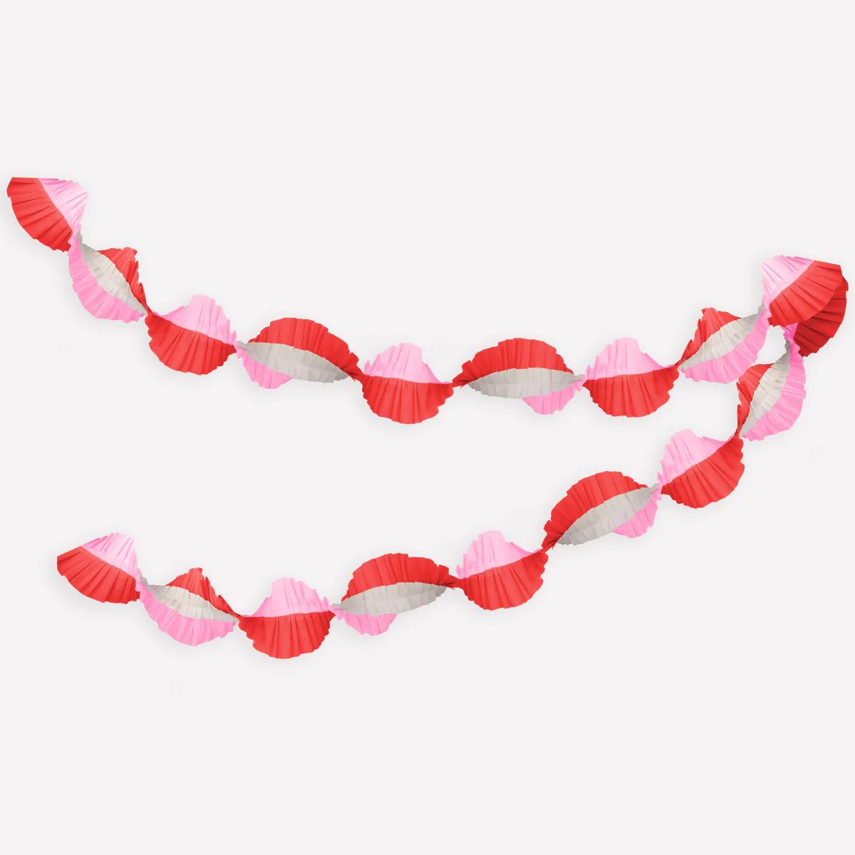 Pink & Red Stitched Streamer | Meri Meri