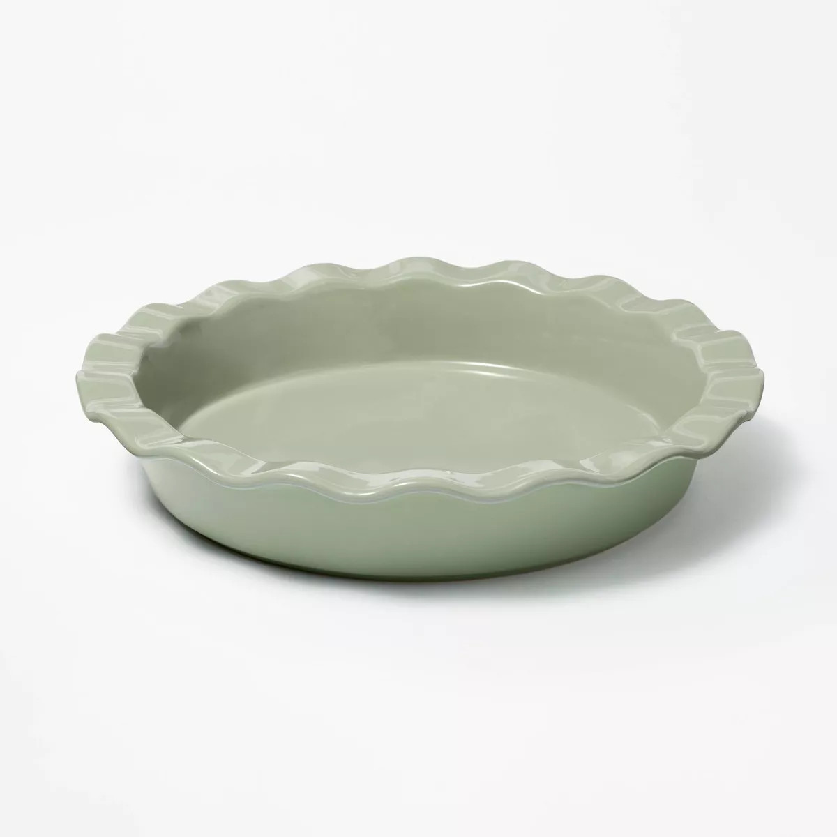 9" Round Stoneware Ruffle Pie Dish Cream - Figmint™ | Target