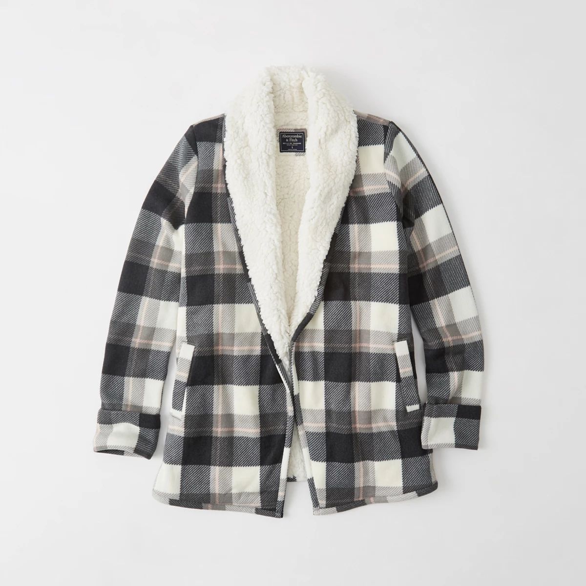 Sherpa-Lined Cardigan | Abercrombie & Fitch US & UK