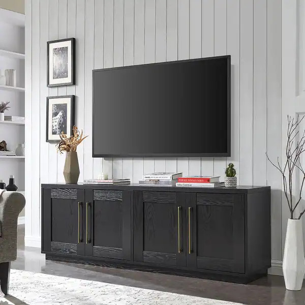 Tillman Rectangular TV Stand for TV's up to 75" - Black Grain | Bed Bath & Beyond