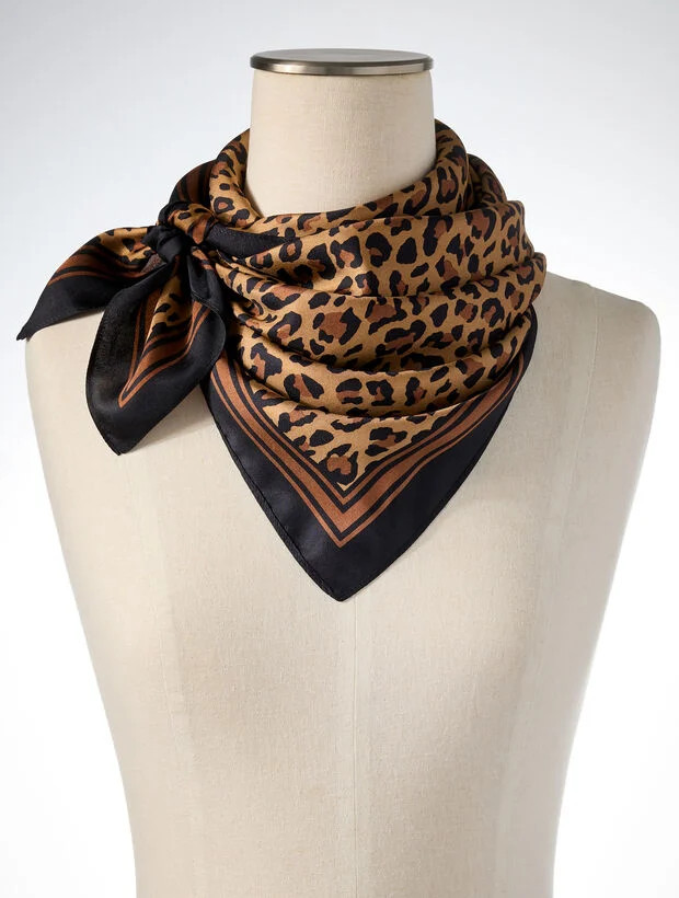 Fabulous Leopard Square Scarf | Talbots