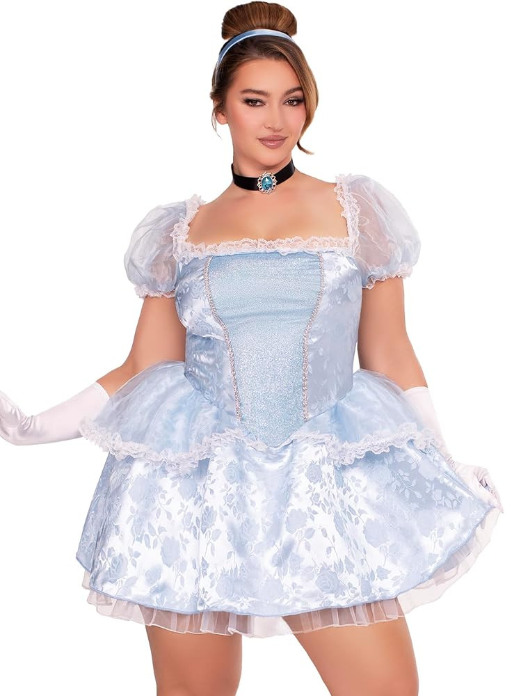 Leg Avenue Women's Ballroom Babe Cinderella Costume Includes Dress, Jeweled Choker, and Headband | Amazon (US)