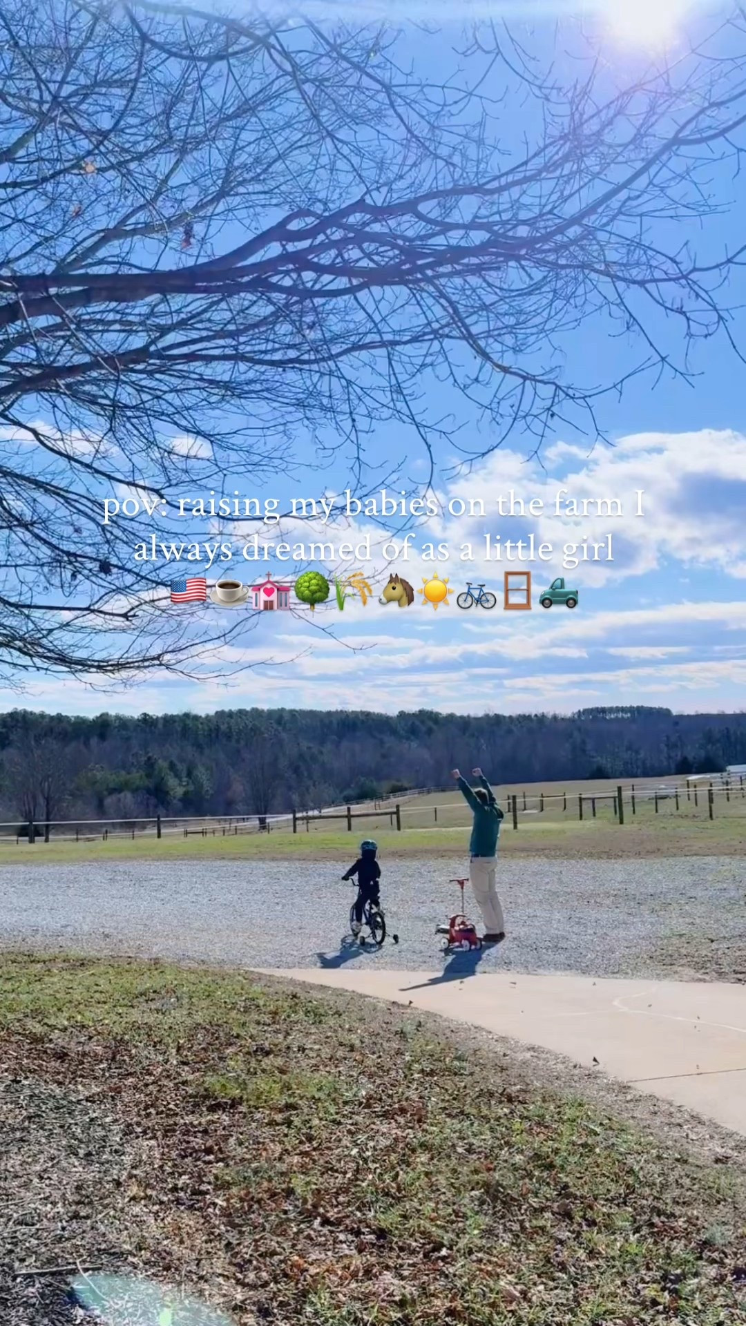 Living little Emily’s dream come true these days 🥲💭🤠🥹🐴🌾😭🌳👶🏼 #dreamcometrue #countryliving #lifeonthefarm #ourfarm #babiesandland 

Nothing like a slow Sunday in the South 🇺🇸💒🌳🌾🐴☀️🚲🪟🤠 I will never get over this view driving down the driveway on our way to church this morning 🛻💒☀️🌾🌳🐴🏡 - I truly can’t believe this farm is real 🥹😭 - our forever H O M E !!! 🫶🏽 

And this gorgeous sunny ☀️ Sunday afternoon called for some post-church 💒 bike 🚲 ridin’ around the farm!!! 🌳🌾 Go Judson go!!! 💨 It all truly feels like such a “pinch me” moment that my babies get to grow up on this special farm 🥹👶🏼🌳 - just all a dream 💭 come TRUE 🙌🏽 - every single bit of it!! ☀️ From the barn 🐴 , cutie little guest house 🏠, to the pond 🦆, the old dirt roads 🛻, the pastures upon pastures 🌾, and white picket 🪧 fences… it’s everything we could’ve asked for and more!! 🤍 Thank you, Lord!! Our hearts overflow and we are so excited to build our dreams 💭 and plant our family’s roots 🌿 here!! 🫶🏽

And now enjoying some front porch time with this view while the littles are down for their naps!! 💤Also… I’m officially obsessed 🤩 with these cutie new little curtains I got for the laundry room 🧺 window 🪟 - linked 🔗 them for y’all over on my LTKit app!! 🛒 So make sure to go follow me over there if you haven’t already… to follow all things “farmhouse livin’” these days!! 🏡🌾🐴 

Happy Sunday, y’all!! ☀️☀️☀️