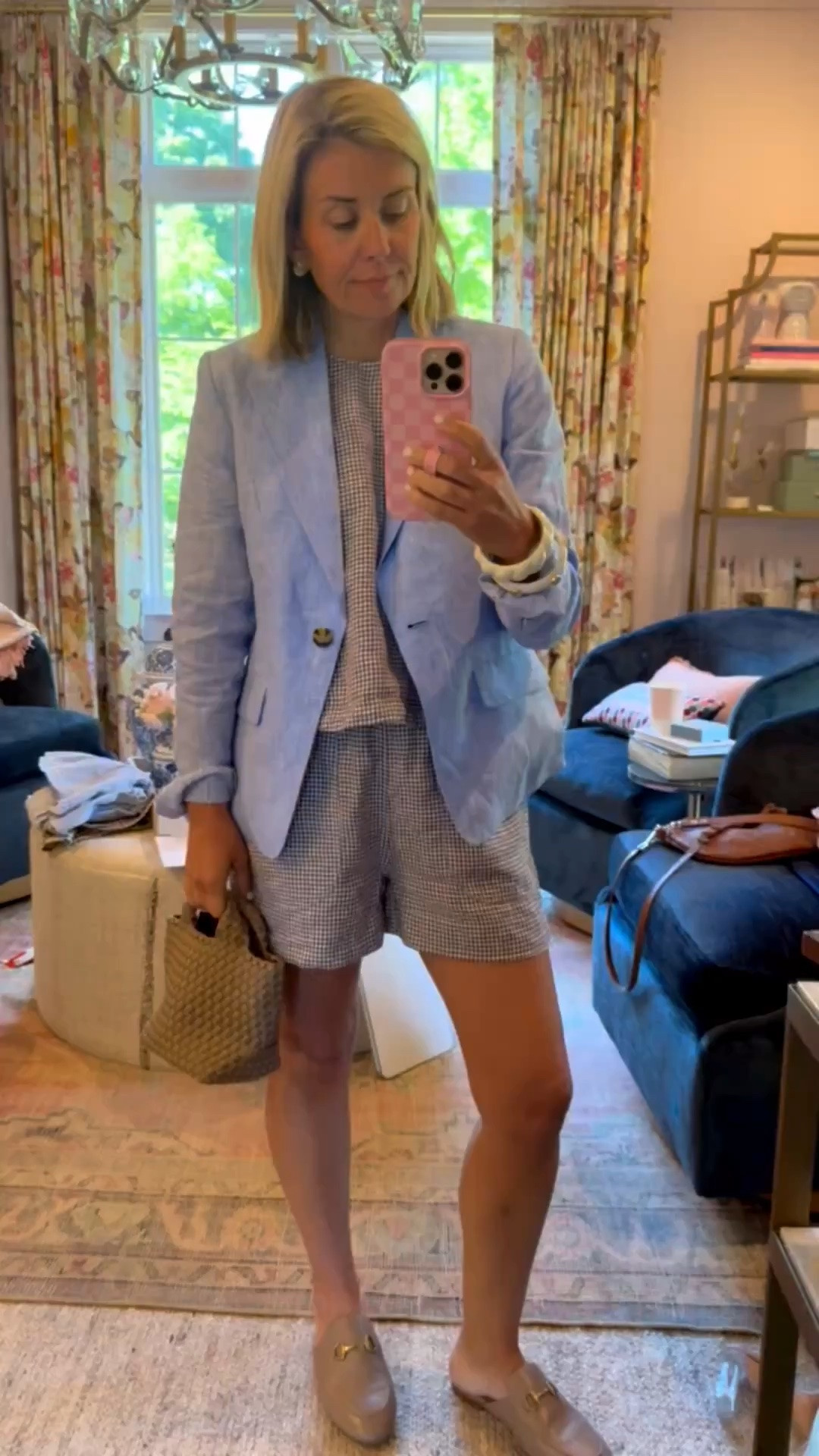 Quince linen set is really good & the blazer is perfect for this time of year! I'm in xs top & blazer, small shorts & 8 shoes. *Use my code Catherine20 on A+B *Use my code Mixandmatchmadness on Loopy

#LTKootd