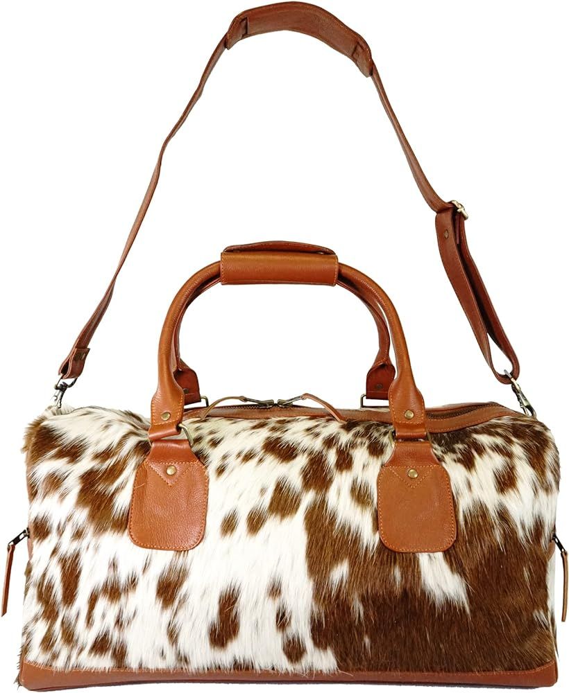 Bonanza leathers cowhide leather travel Duffle Bag weekender bag heavy duty Gym Sports Bag Airplane  | Amazon (US)