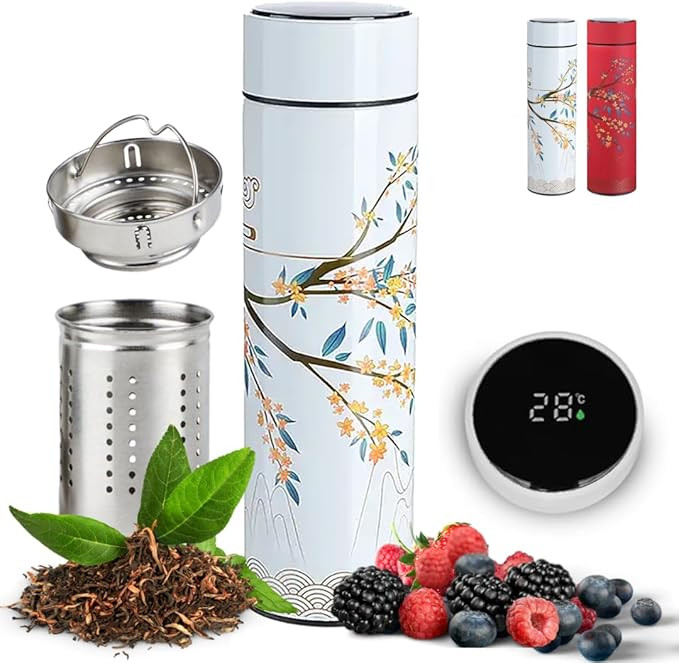 Farasi Tea Infuser Thermos Stainless Steel Insulated Coffee and Fruit Infuser Bottle Thermos for ... | Amazon (US)