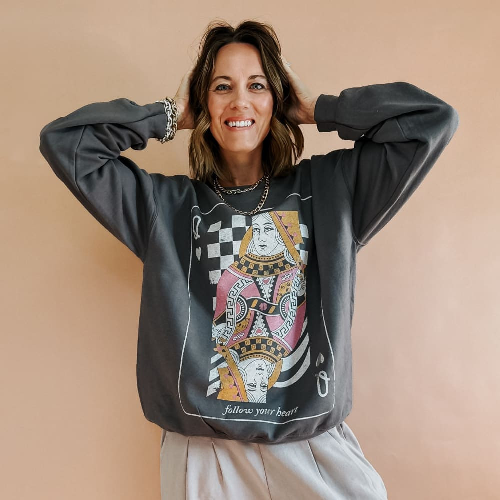 Queen of Hearts Sweatshirt | Mountain Moverz