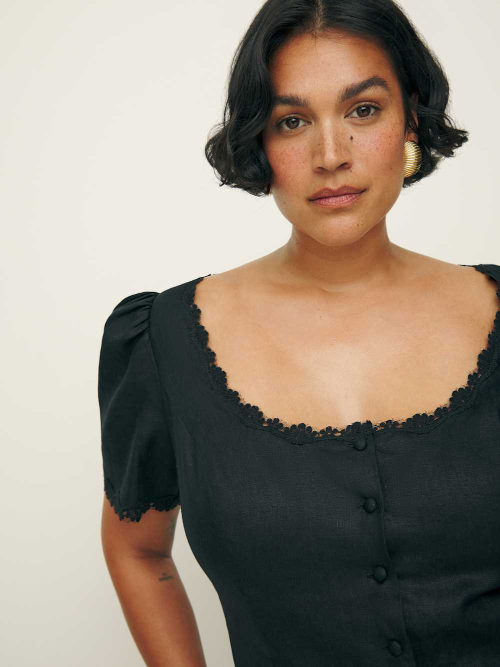 Anabella Linen Top Es | Reformation (Global)