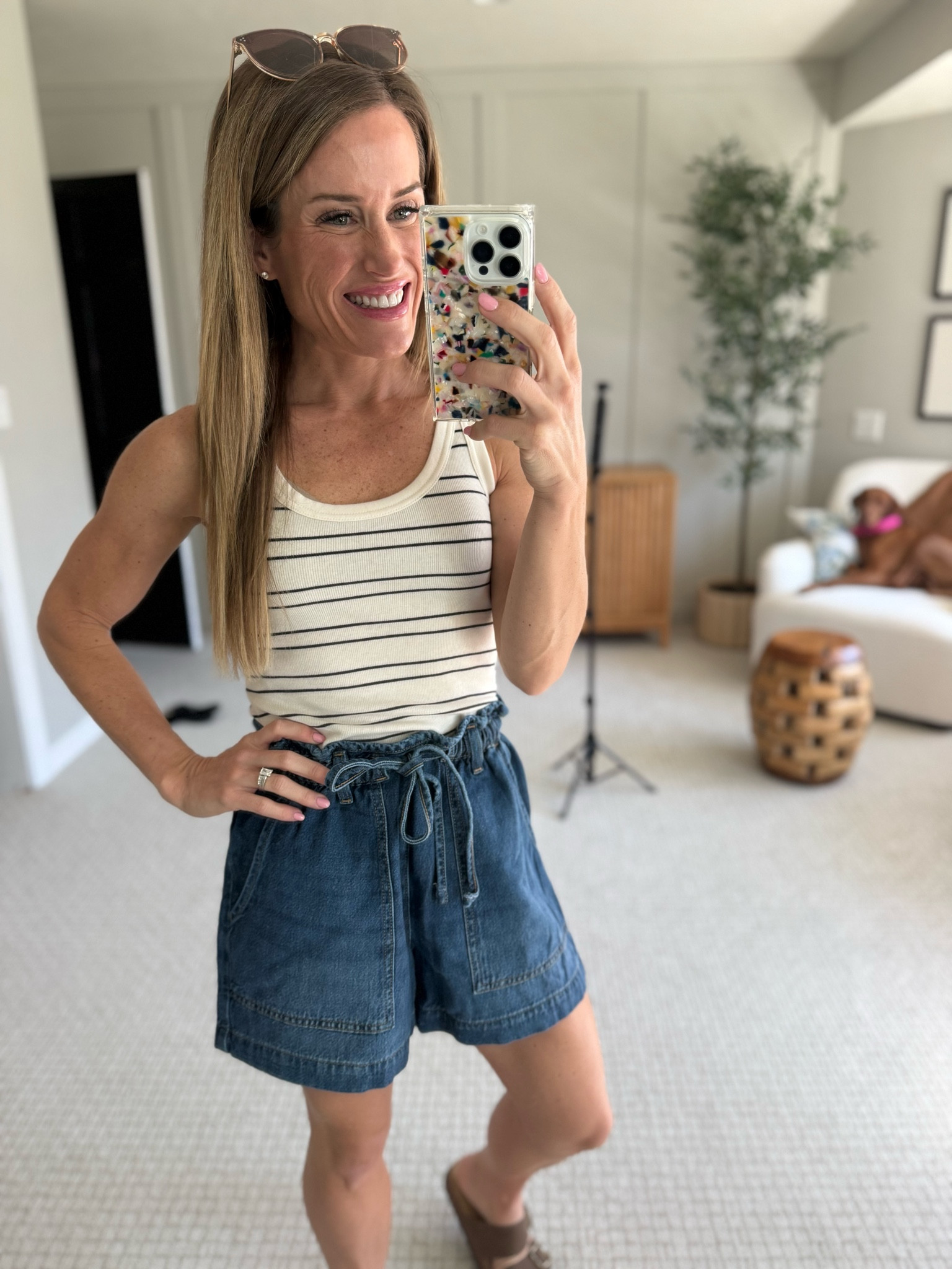 Basic tank
Drawstring shorts
Mom life

#LTKootd