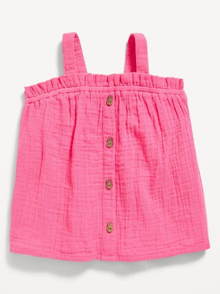 Sleeveless Button-Front Top for Toddler Girls | Old Navy (US)