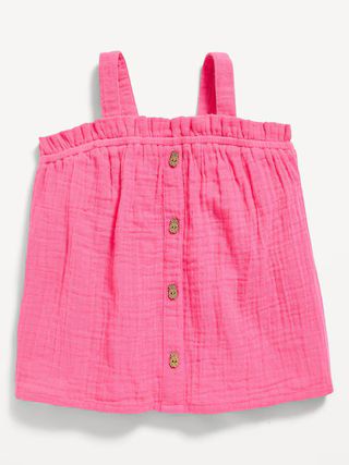 Sleeveless Button-Front Top for Toddler Girls | Old Navy (US)