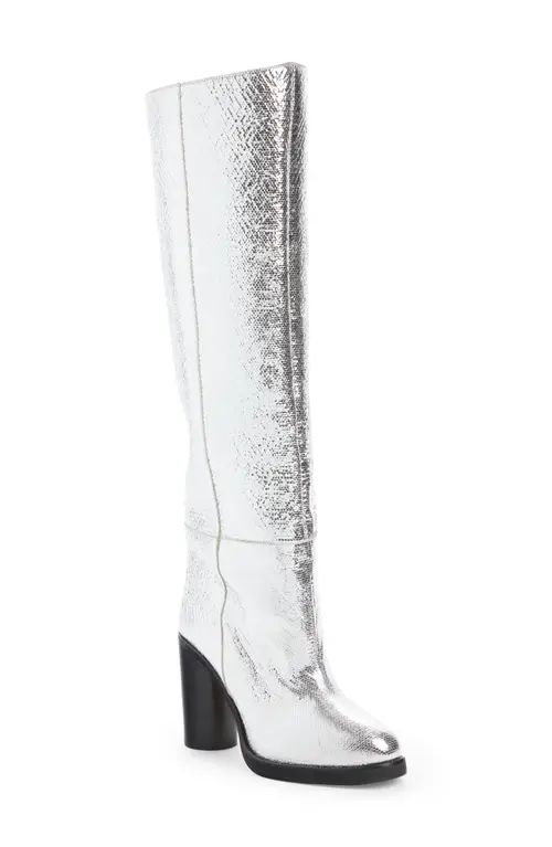 Isabel Marant Lylene Metallic Tall Boot in Silver at Nordstrom, Size 8Us | Nordstrom