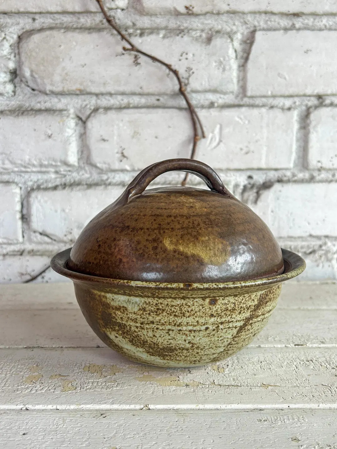 Vintage Studio Pottery Lidded Vessel, Hand Made, Rustic Cottagecore Home Decor, Ceramics - Etsy | Etsy (US)